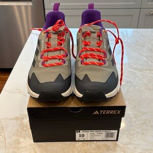 Adidas Terrex Gray and Purple Hiking Shoes Waterproof